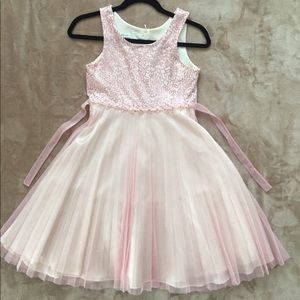 Girls Pink Sequin Dress